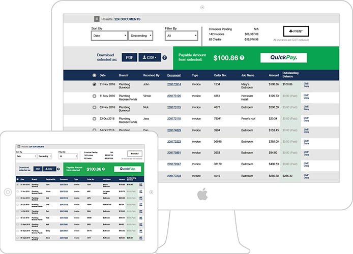 Invoice Search Feature